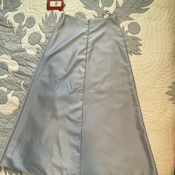 Dresses & Skirts - Dusty blue satin A-line skirt. size 8 NWT